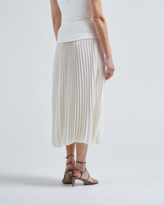 pleated elastic wb skirt