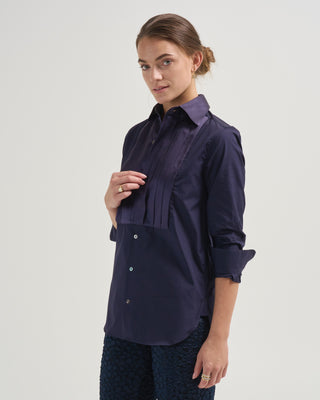 pleated smoking shirt