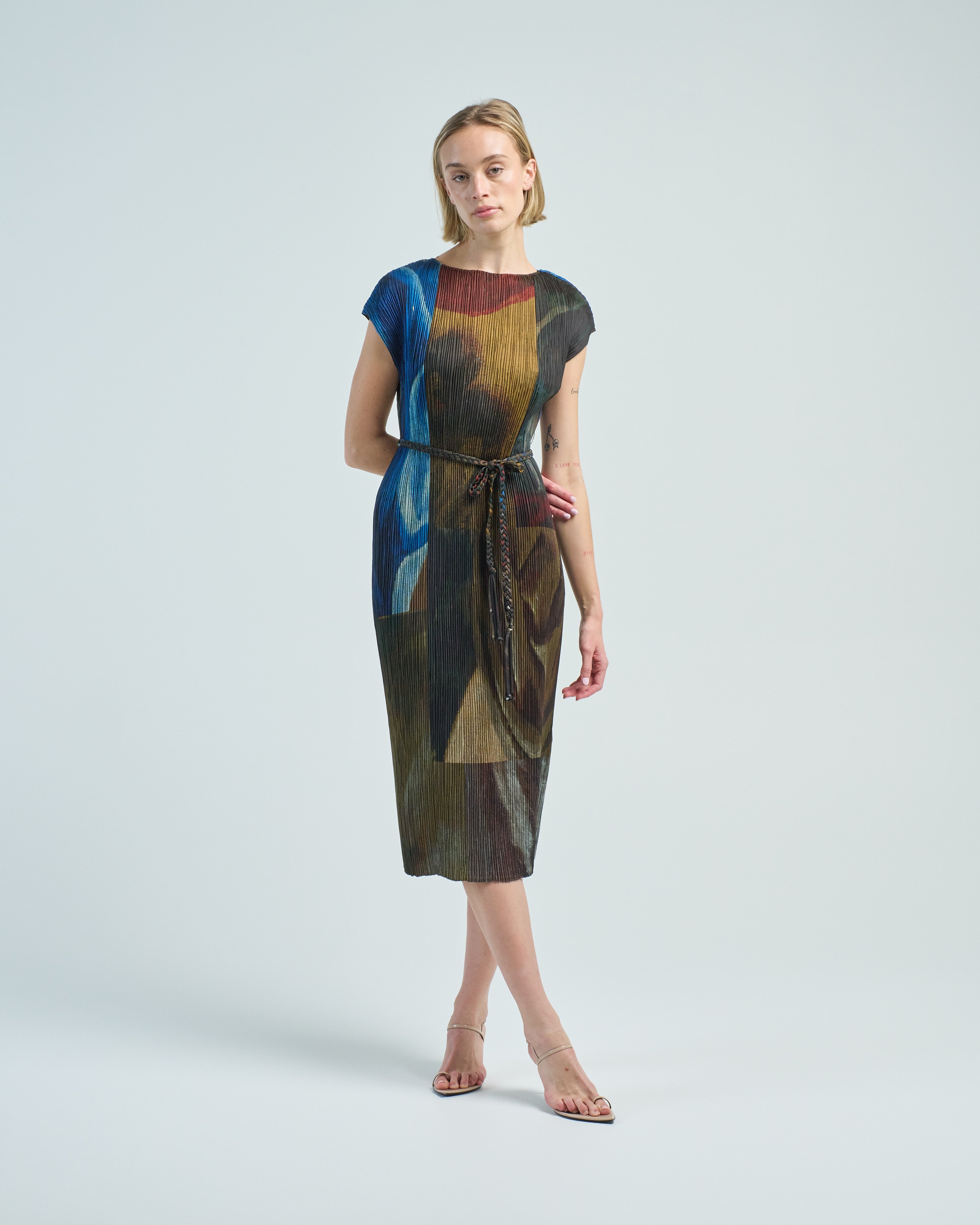 Lafayette 148 Plisse Maxi Dress Burnt Sienna Multi Lafayette 148 Plisse Maxi Dress Burnt Sienna Multi
