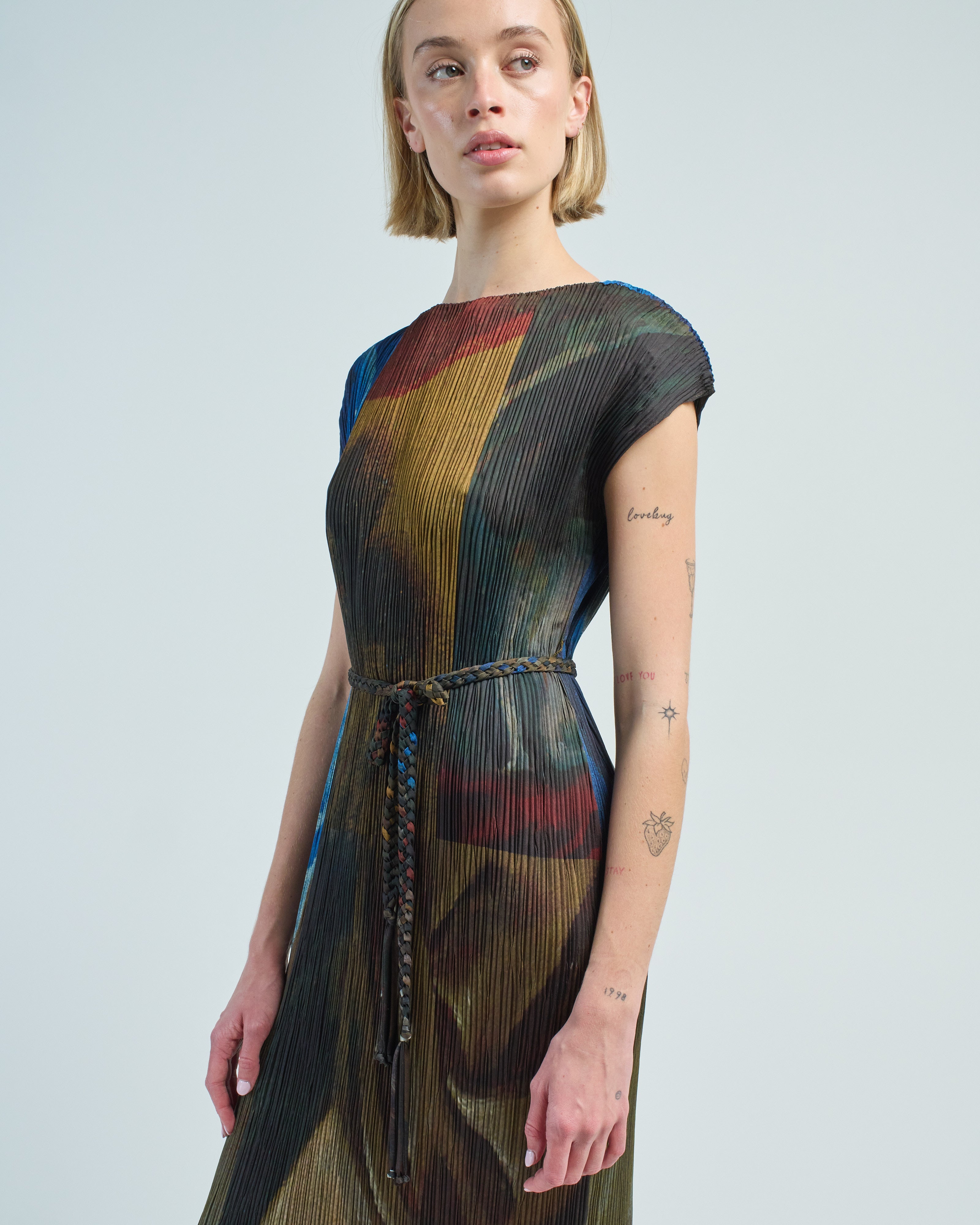 lafayette mixed media maxi dress En Saison Lafayette Mixed Media Maxi Dress in Brown