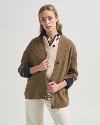 pocket ribbed cardigan