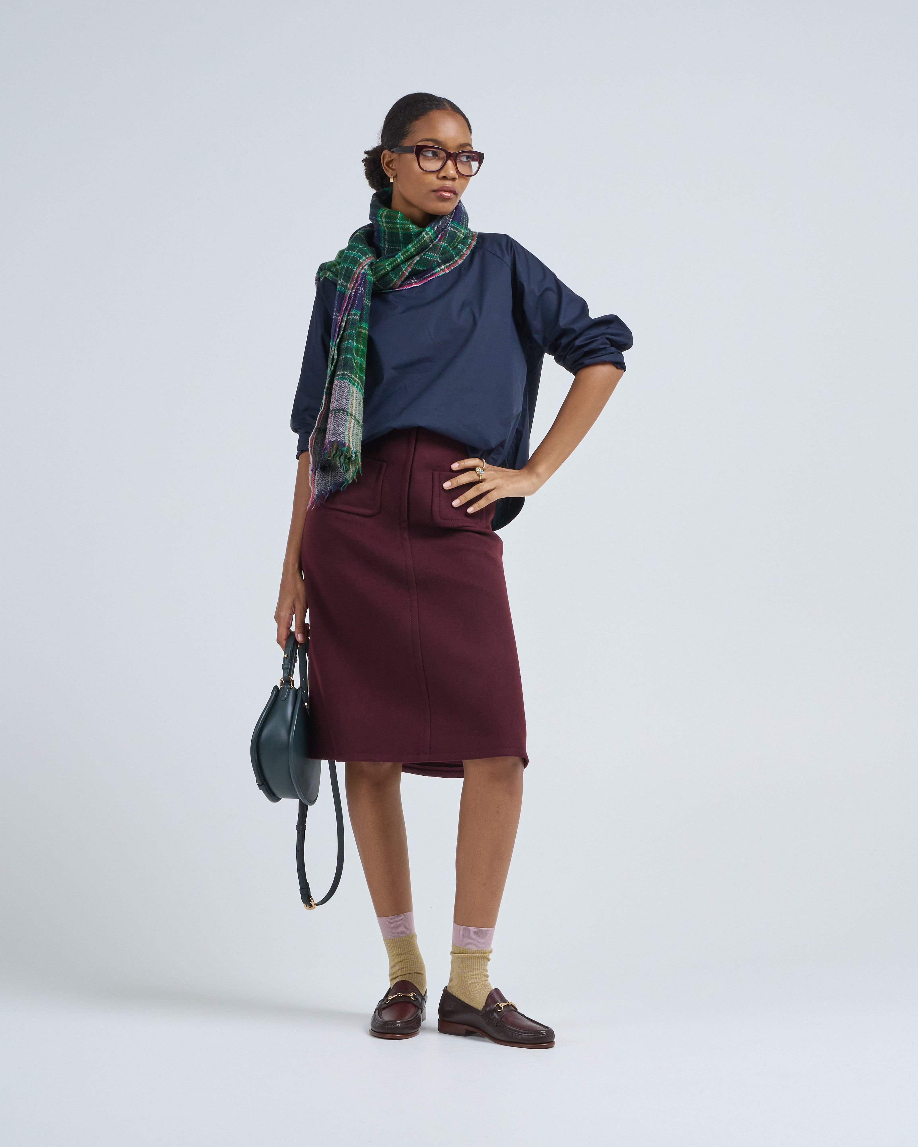 Susanne Bommer Pocket Skirt Bordeaux