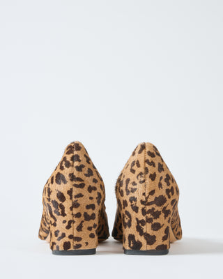 pointed leopard pony heel with gold bit