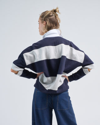 polo collar cocoon sweatshirt