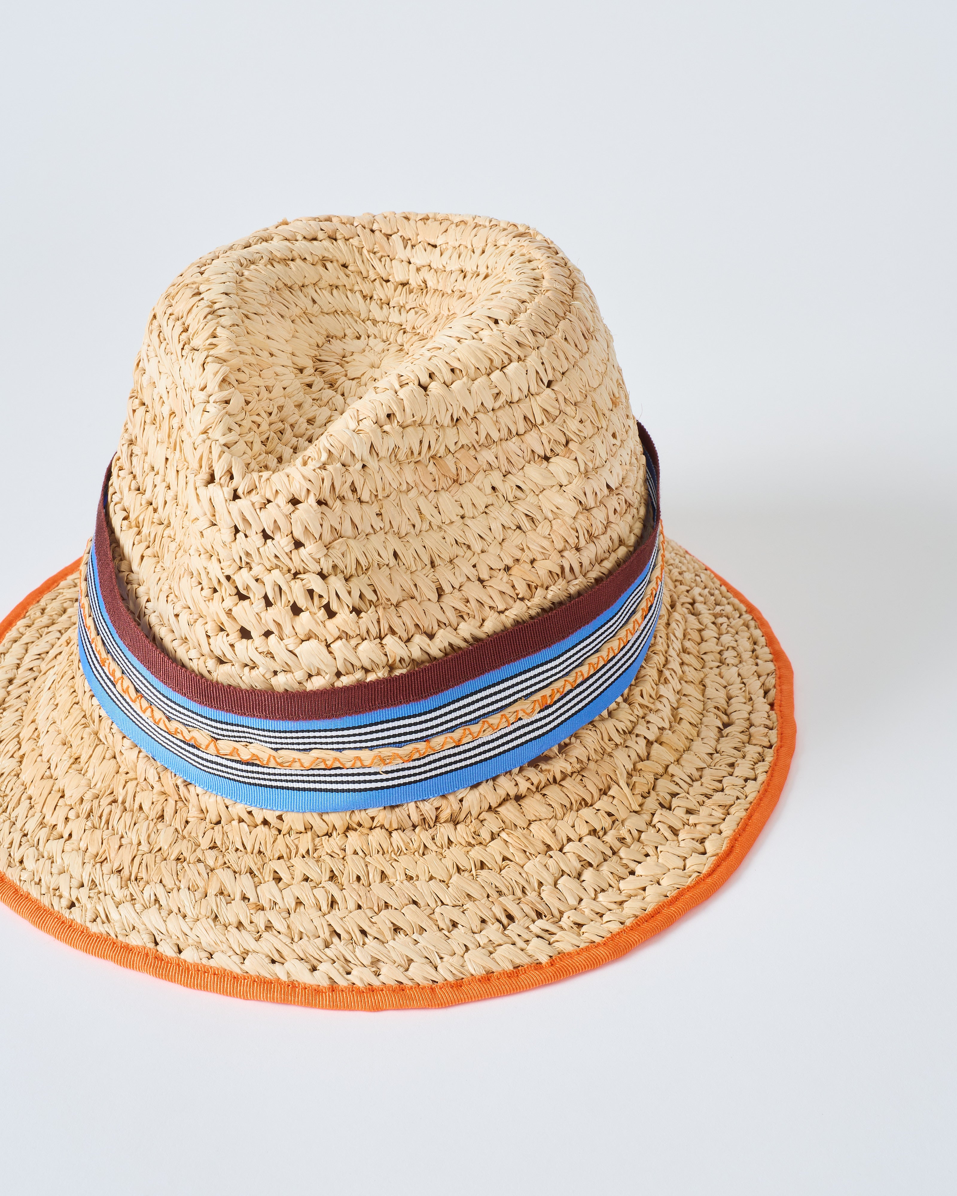 Lola Hats Pool Boy Raffia With Ribbon Natural With 