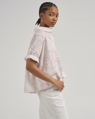 printed cotton short sleeve shirt
