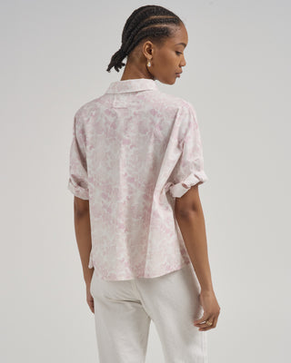 printed cotton short sleeve shirt