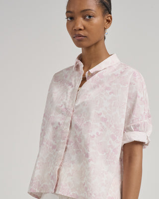 printed cotton short sleeve shirt