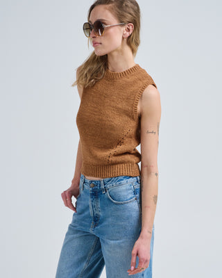 priscilla sleeveless knit top