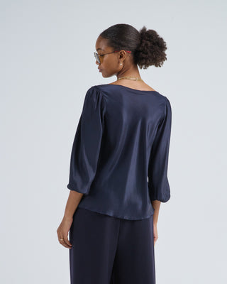 puff silk shirt
