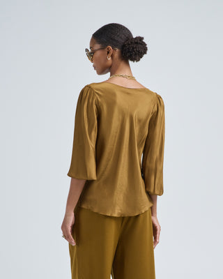 puff silk shirt