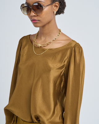 puff silk shirt