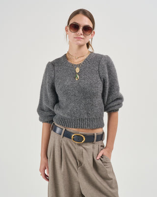 puff sleeve pullover sweater