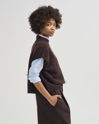 puff sleeveless pullover sweater