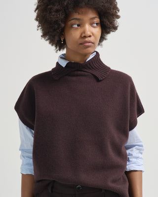 puff sleeveless pullover sweater