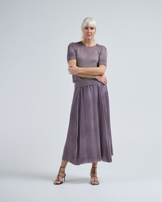 pure silk peanut stitch round neck pullover