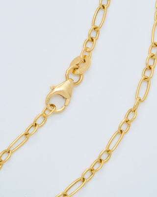 quatro baguette figaro locket necklace set