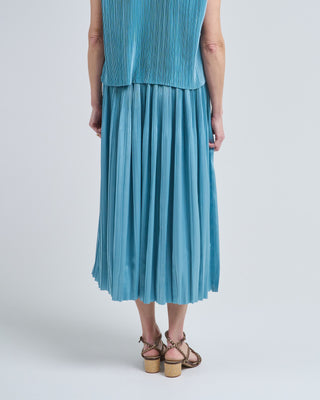 rabat pleated satin skirt