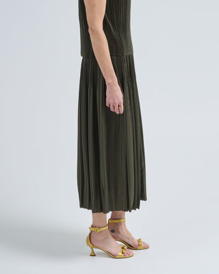 rabat pleated satin skirt