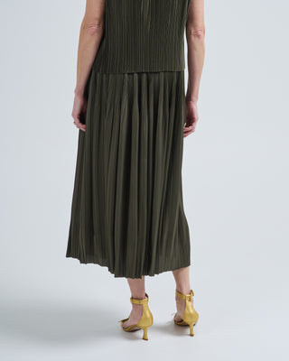 rabat pleated satin skirt