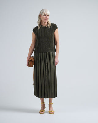 rabat pleated satin skirt