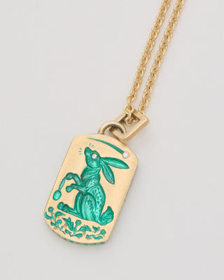 rabbit and carrot pendant necklace