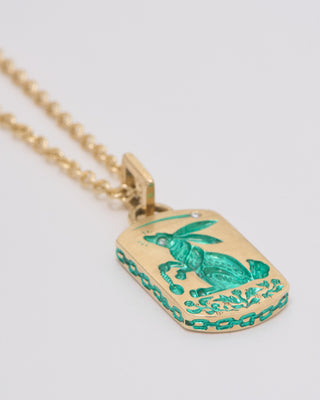 rabbit and carrot pendant necklace
