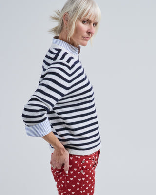 rd long sleeve crew neck striped sweater