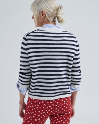 rd long sleeve crew neck striped sweater