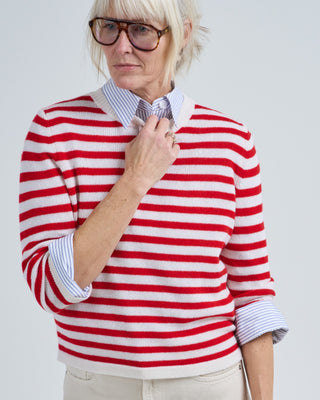 rd long sleeve crew neck striped sweater