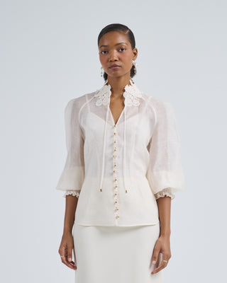 rebellion collared blouse