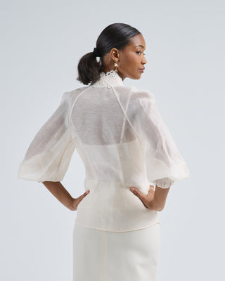 rebellion collared blouse