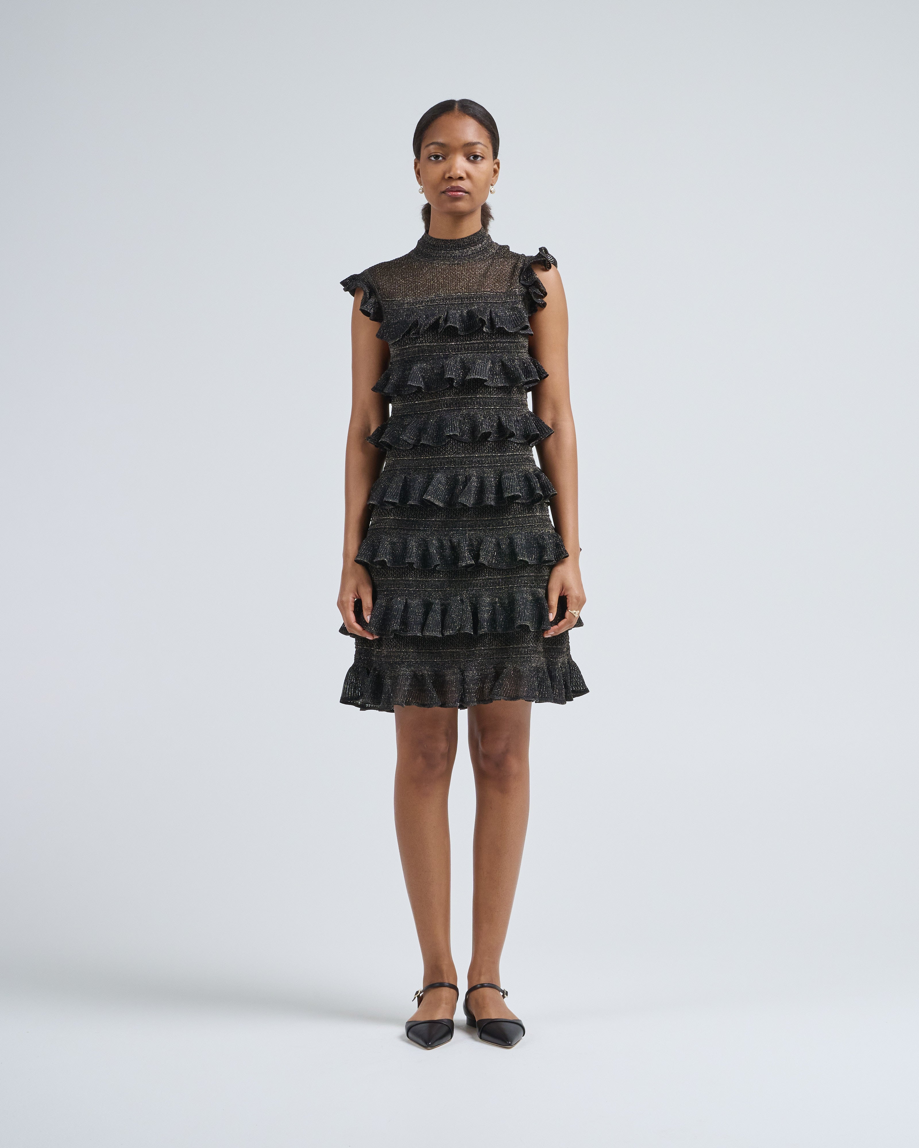 rebellion frill mini dress