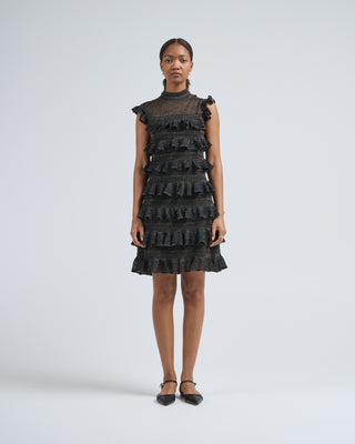 rebellion frill mini dress