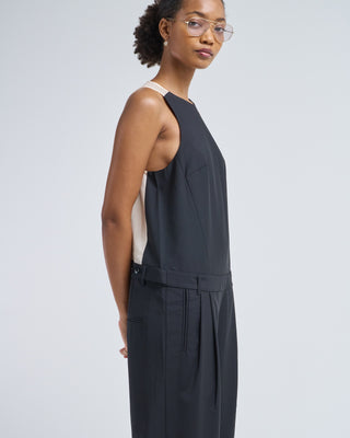 recycled tropical wool jumpsuit