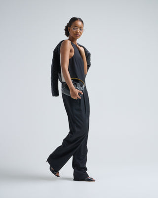 recycled tropical wool jumpsuit