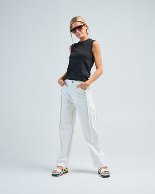 relaxed sleeveless tee