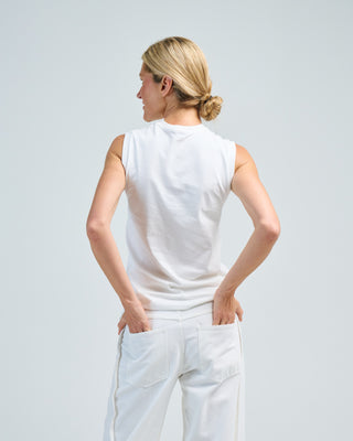 relaxed sleeveless tee