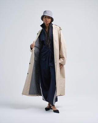 reversible cuffed trench