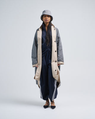 reversible cuffed trench