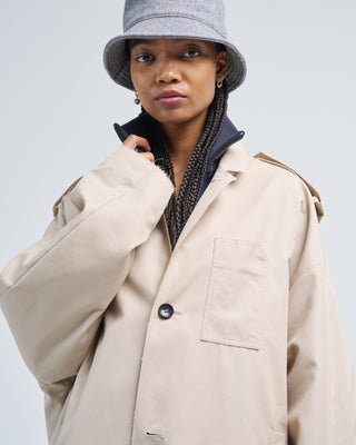 reversible cuffed trench