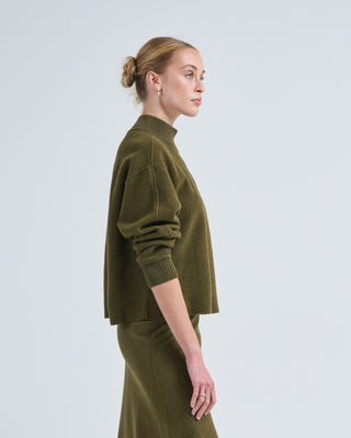 reversible mockneck top