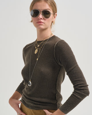reversible printed crew sweater
