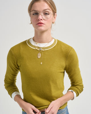 reversible printed crew sweater