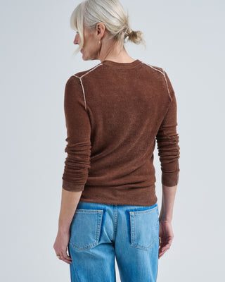 reversible printed crew sweater