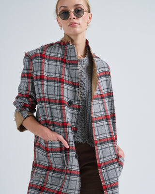 reversible raw cut coat