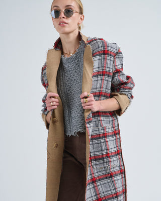 reversible raw cut coat