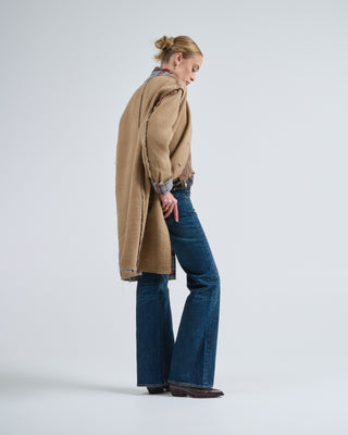 reversible raw cut coat