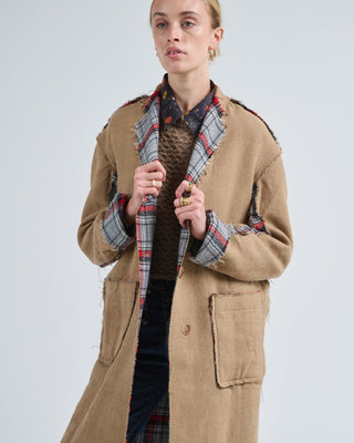 reversible raw cut coat