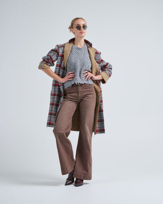 reversible raw cut coat